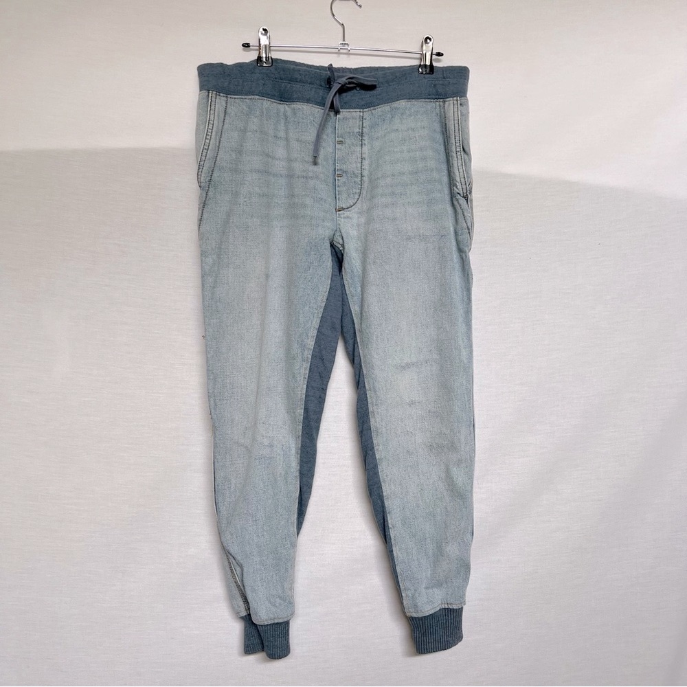 James Perse Blue Jogger Track Pants Elastic Cuffs